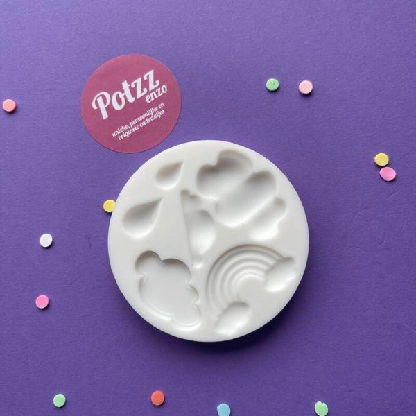 Silliconen malletje assorti in de wolken