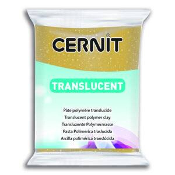 050 Cernit Translucent Glitter Gold