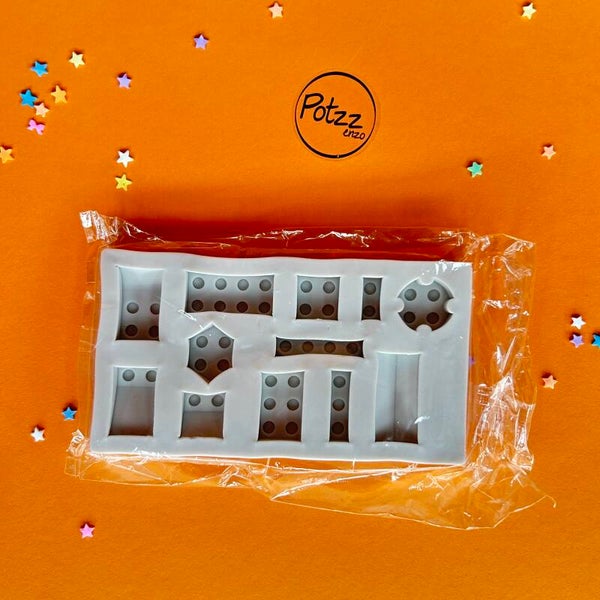 Silliconen malletje Lego blokken divers