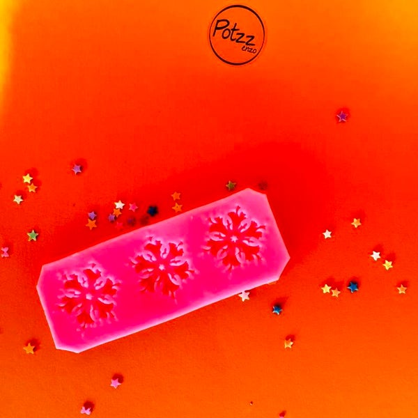 Silliconen malletje trio sneeuwvlokken