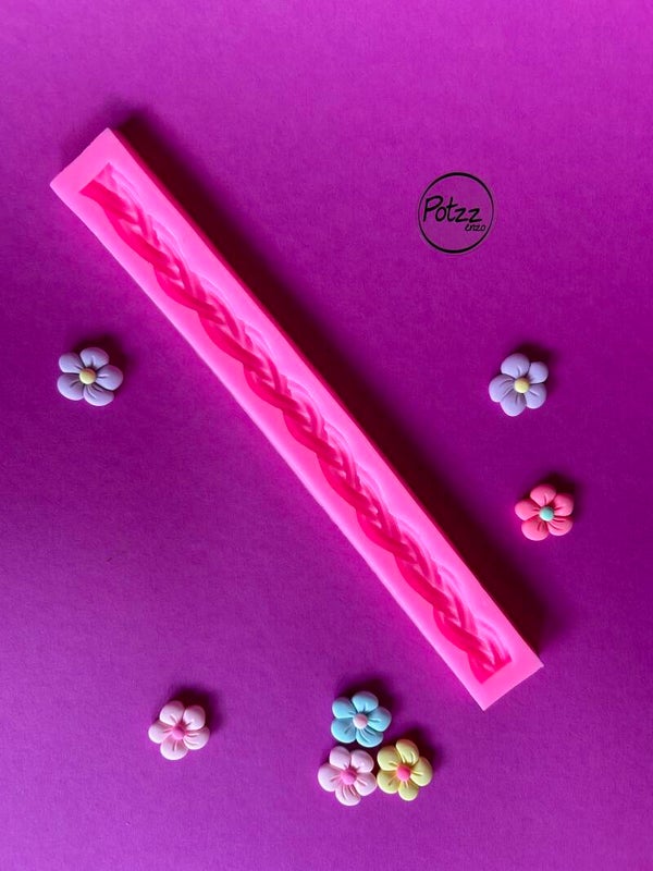 Siliconen malletje decoratie rand (25 cm) enkel