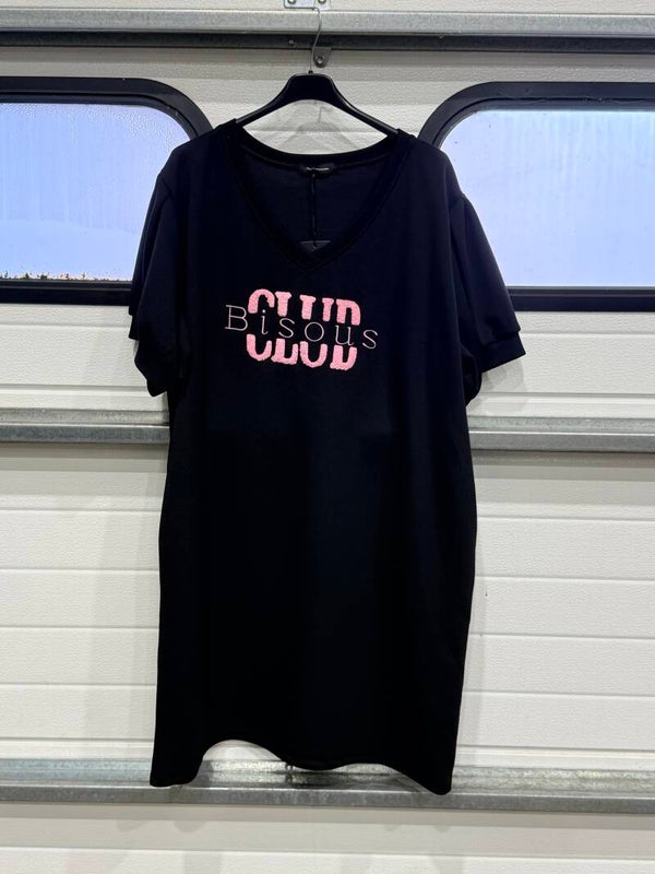 Lang t-shirt/jurk plus size