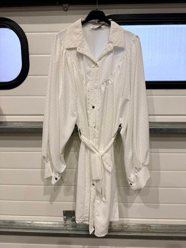Lange blouse wit met steentjes