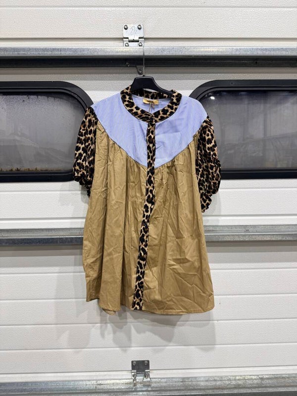 Blouse panterprint (prijs,voorraad)