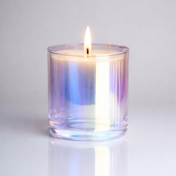 Luxe Geurkaars in  glazen regenboog pot (390ml)