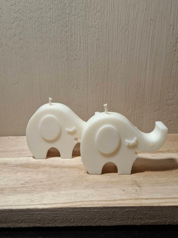 Olifant kaars /Geboorte/handgemaakt