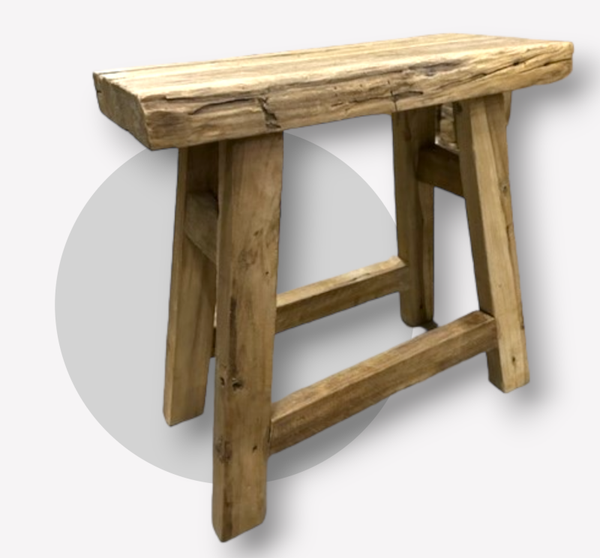 Stool old style teak 50 cm