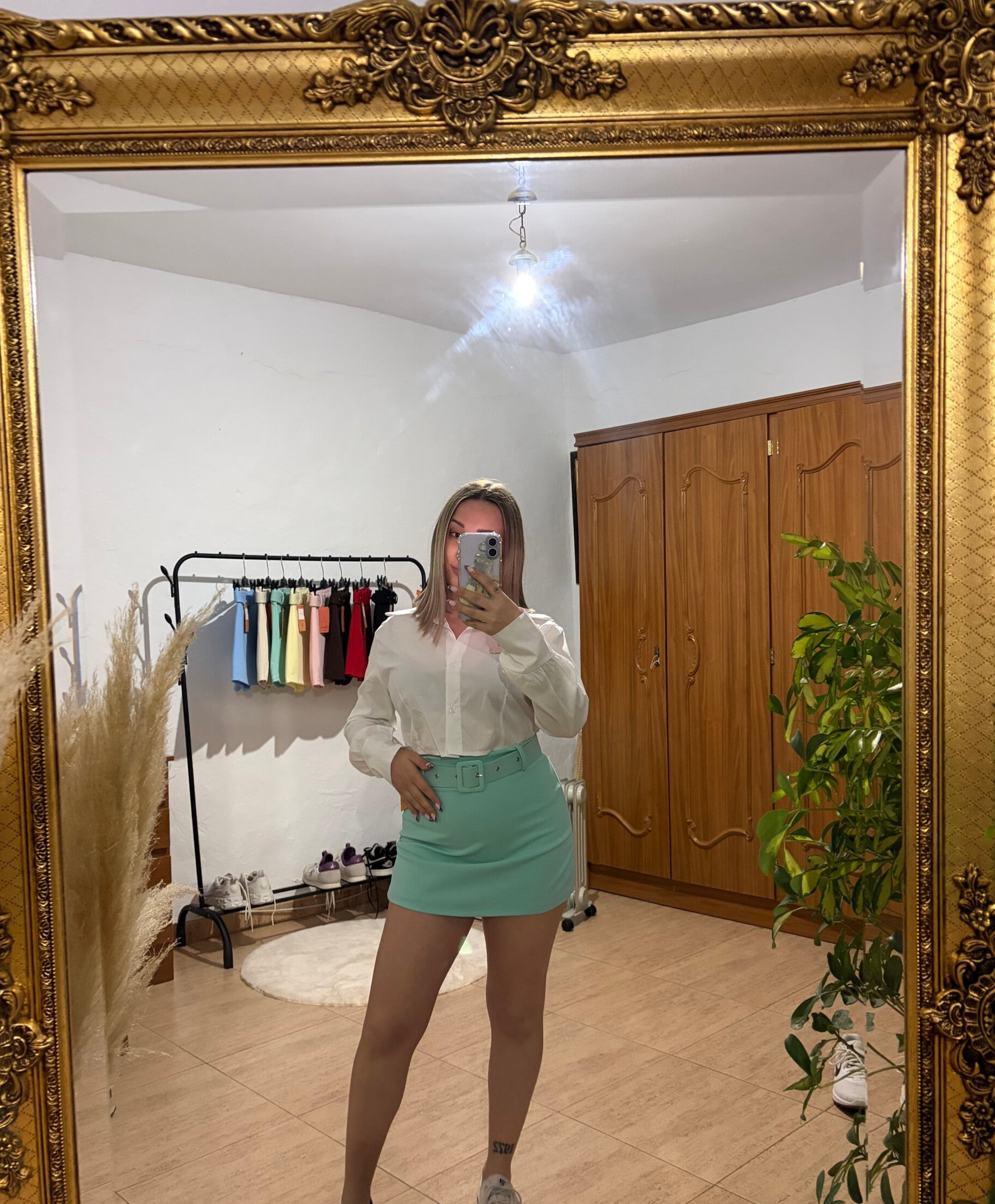 Falda pantalón hebilla