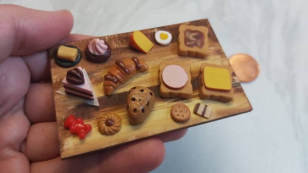 Miniature Lebensmittel Bäckerei Sachen Food Essen 1:6 Puppenhaus
