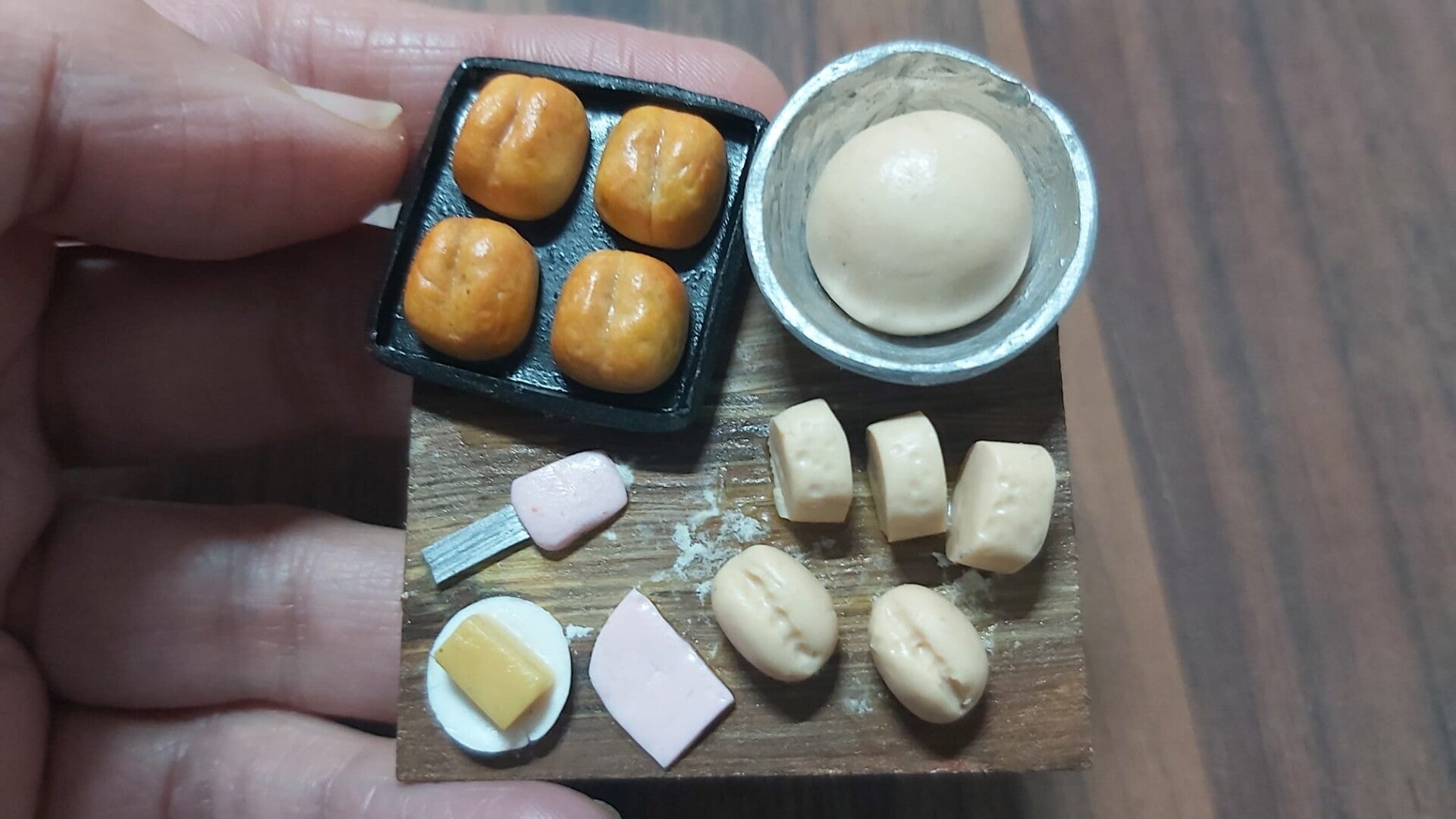 Miniatur Puppen Lebensmittel Bäckerei 1:6 Puppenhaus Food Essen