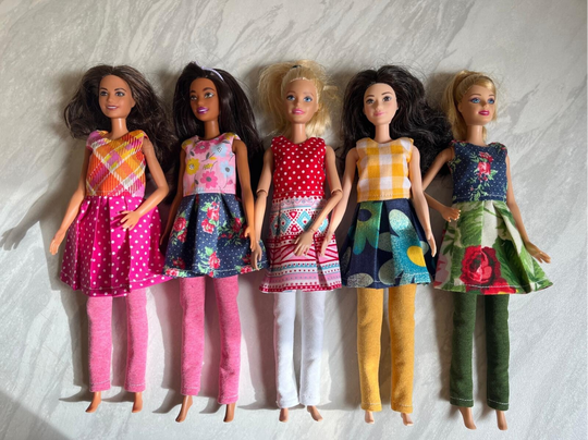 2x Teilige Set Puppen Kleid und Leggings 1:6 Puppen Kleidungs Sets