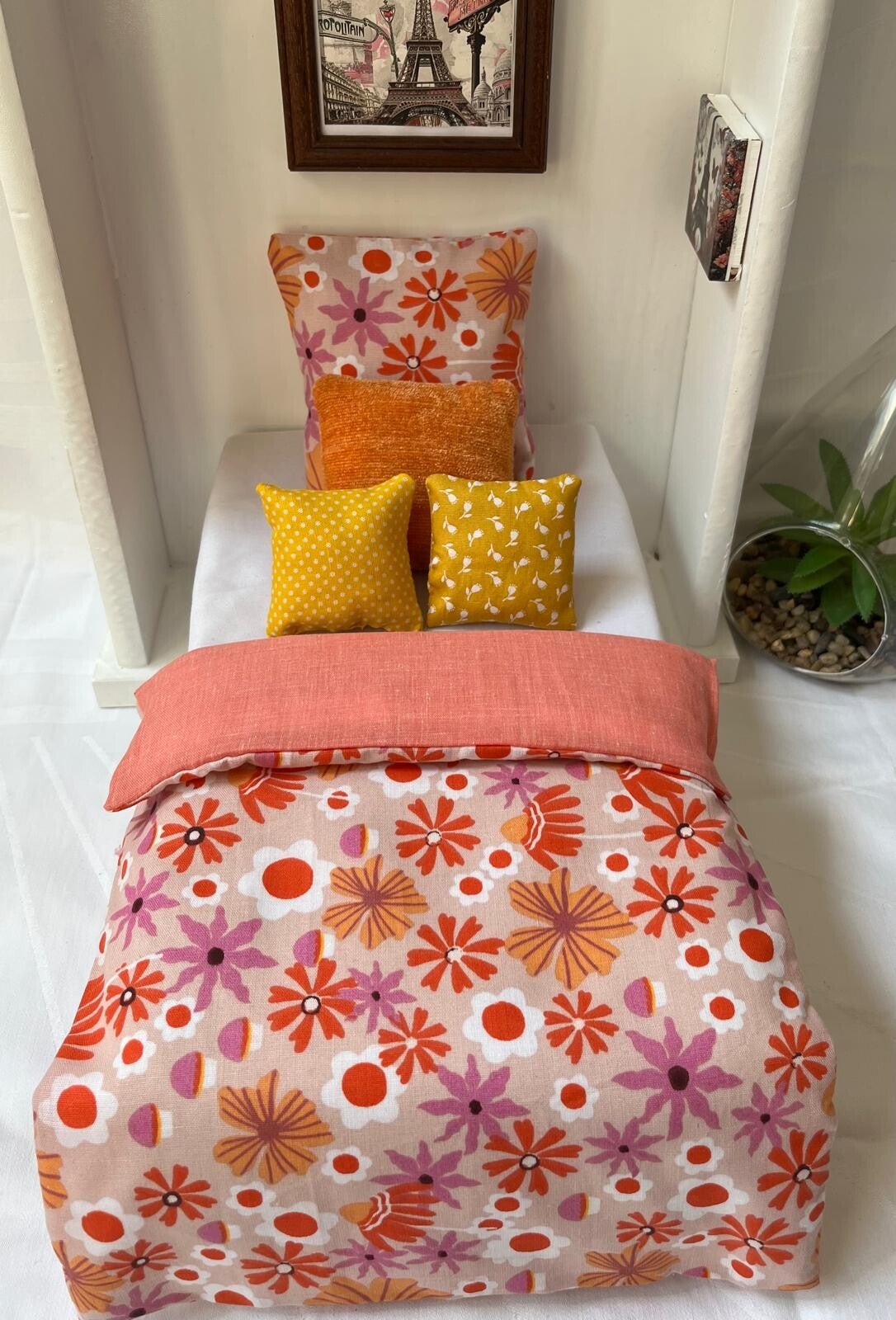 Puppen Bettwäsche 7x Teilige Set für Puppen 1:6