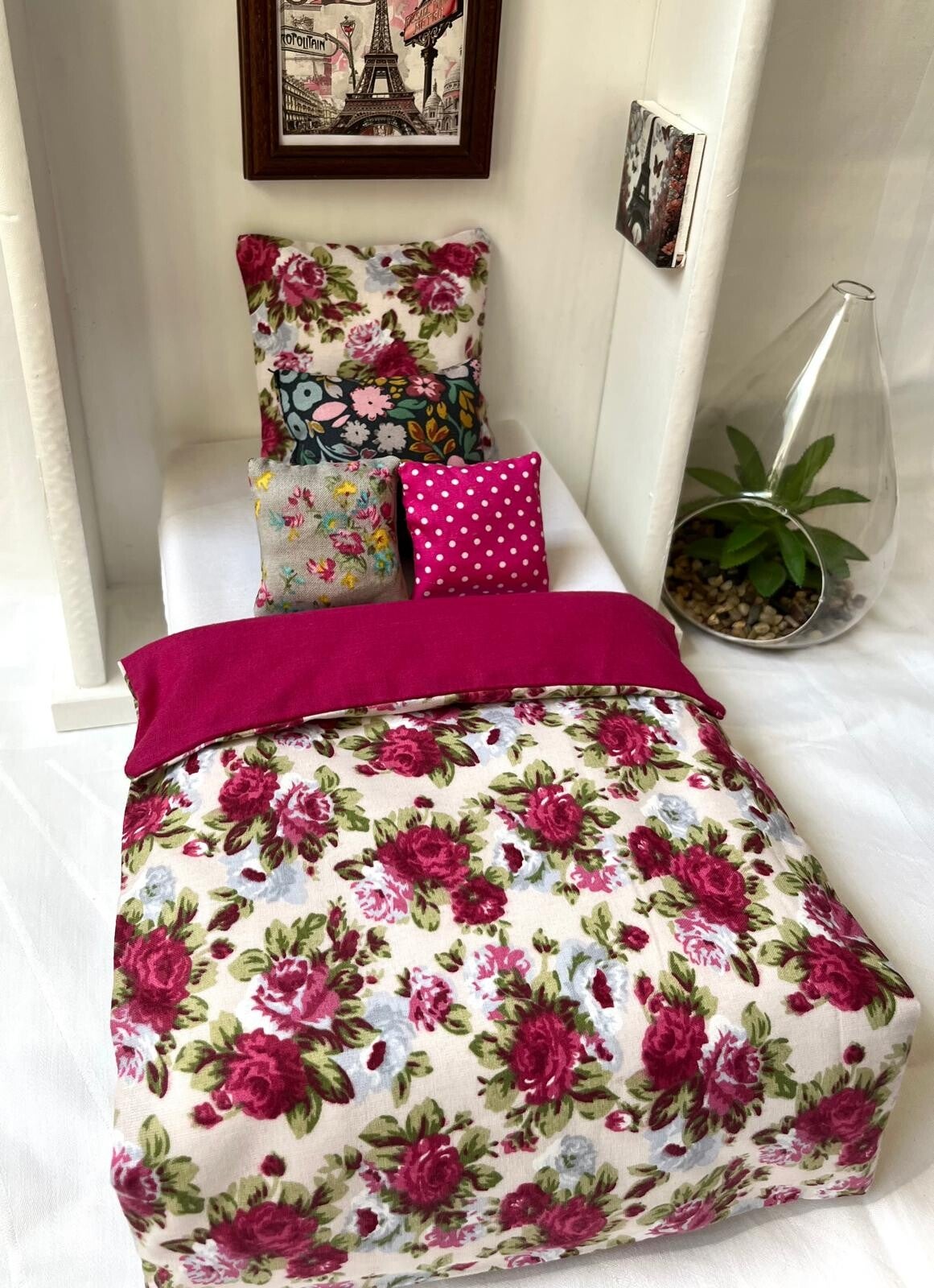 Puppen Bettwäsche Set 7x Teilige Set für Puppen 1:6