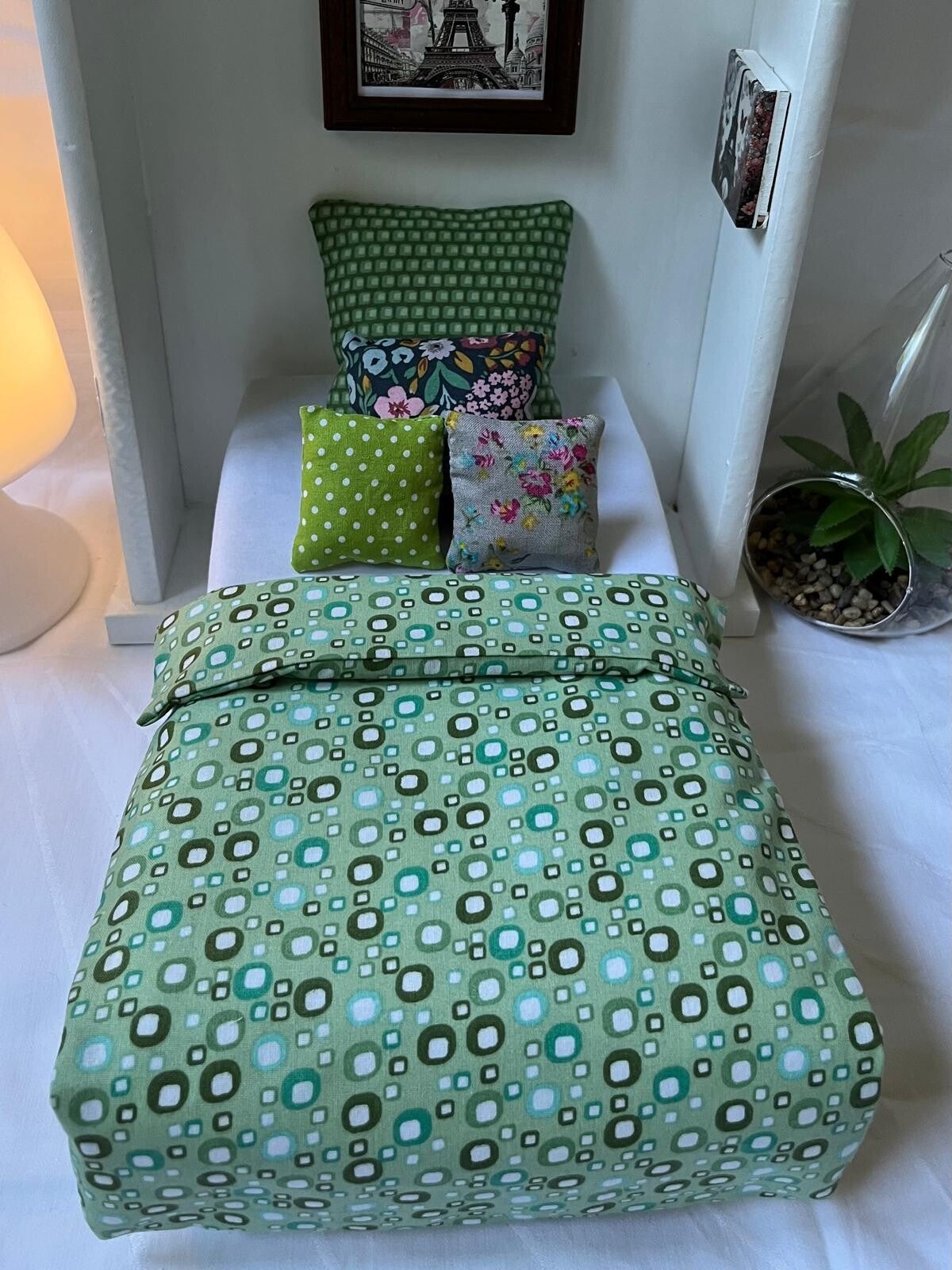 Puppen Bettwäsche 7x Teilige Set für Puppen 1:6