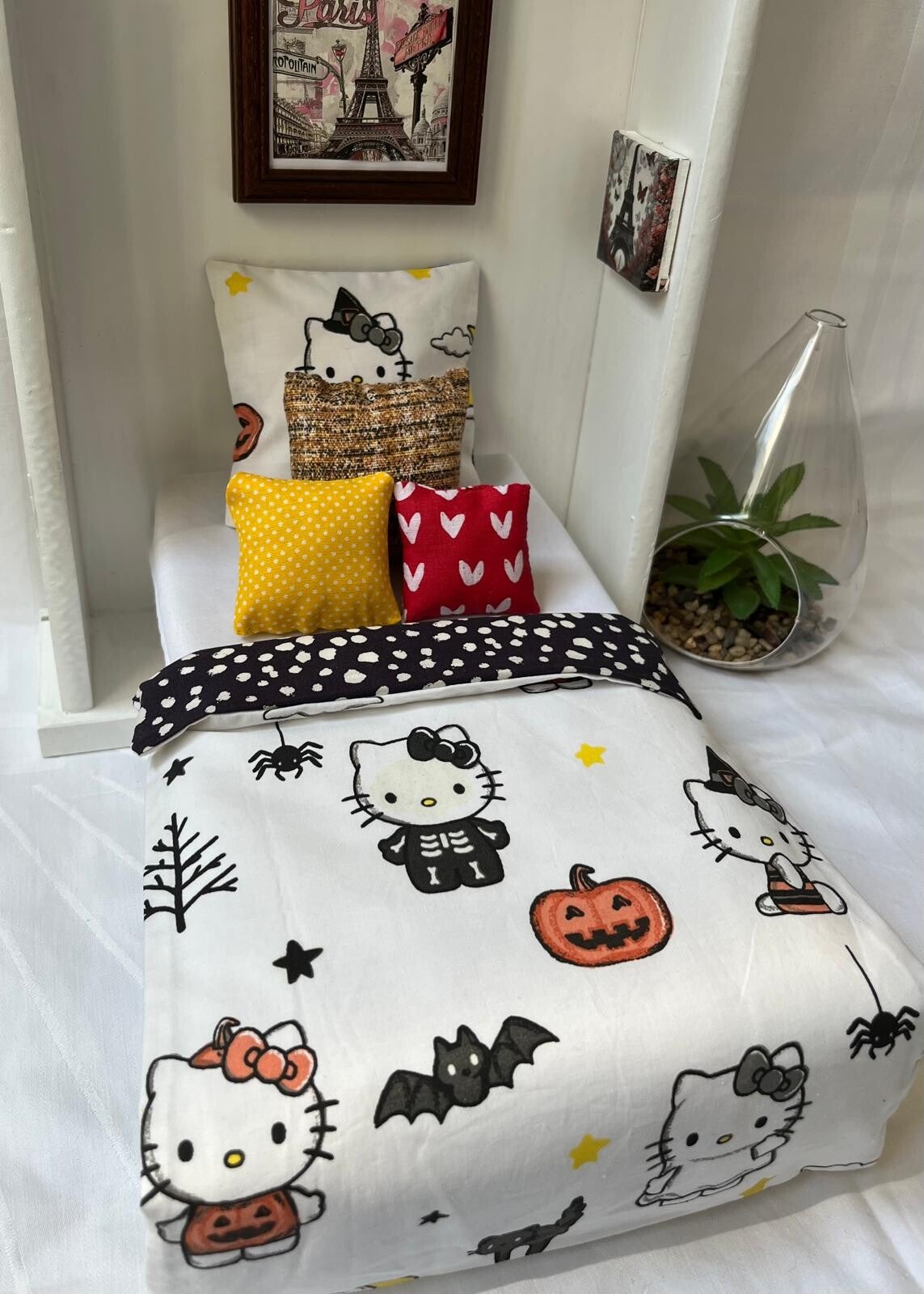 Puppen Bettwäsche 7x Teilige Set für Puppen 1:6