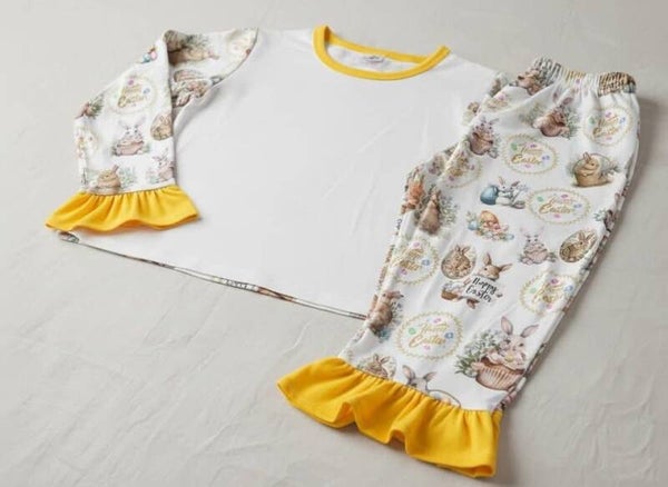 Easter pyjamas - frilled style