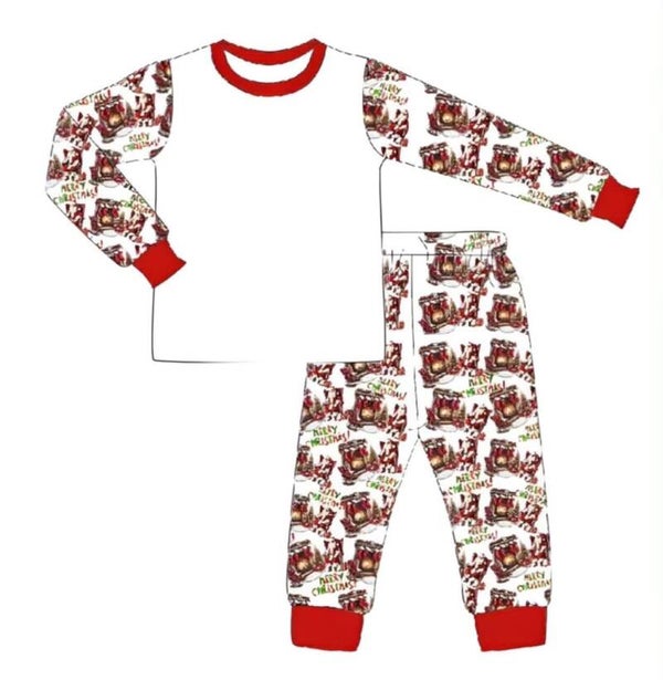 Fireplace Santa design pyjamas