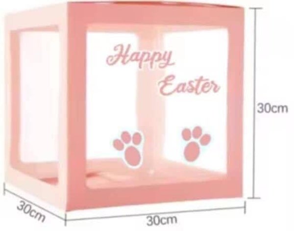 Easter balloon box - pink and blue