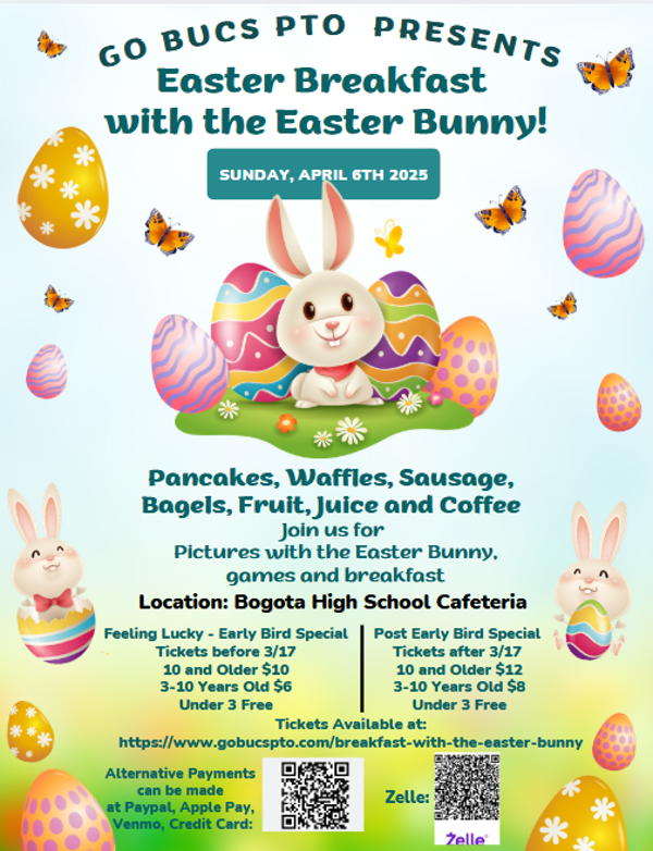 Early Bird Breakfast with the Easter Bunny- Child Ticket Under 3 years old -  2025