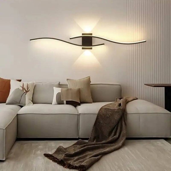 Modern Simple Wall Lamp Aluminum LED Living Room Wall Lamp Home Decoration TV Wall Bedroom Living Room Lighting