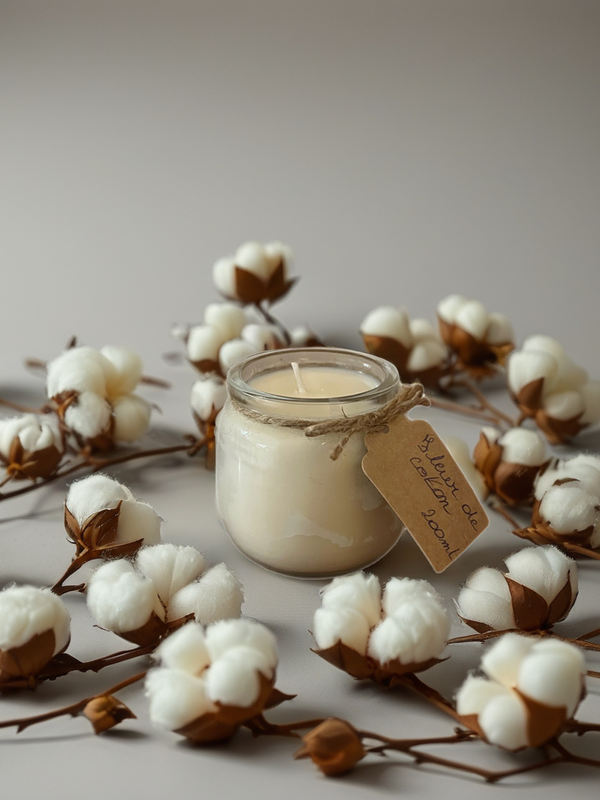 Bougie fleur de coton