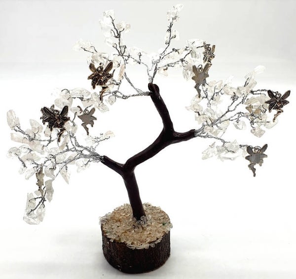 Arbre de vie en cristal de roche et fée, amplificateur et générateur d'énergie