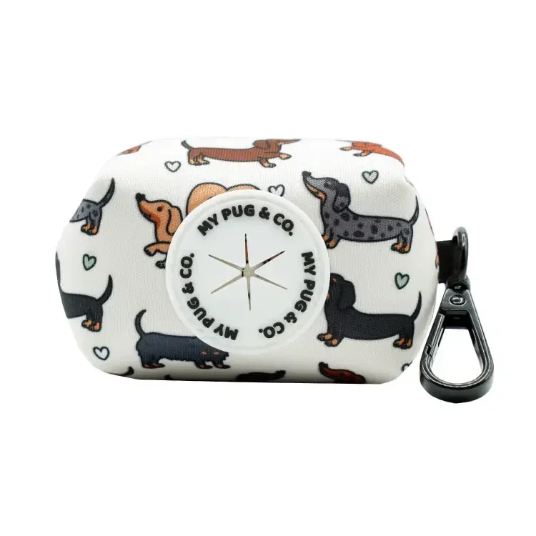 Poepzakjeshouder met teckelprint