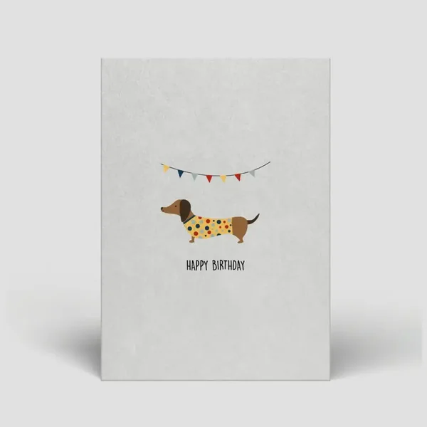 Verjaardagskaart Teckel