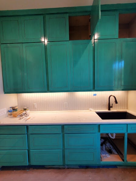 Colorful Contemporary Kitchen Kitchen Remodel by Razors Edge Paint, Remodel and Cleaning project photo