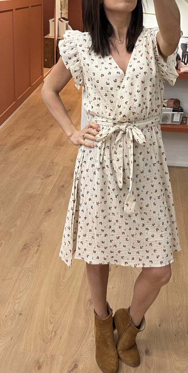 Robe cache cœur fleurie IRIS