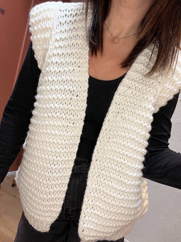 Gilet sans manches NESTOR ivoire