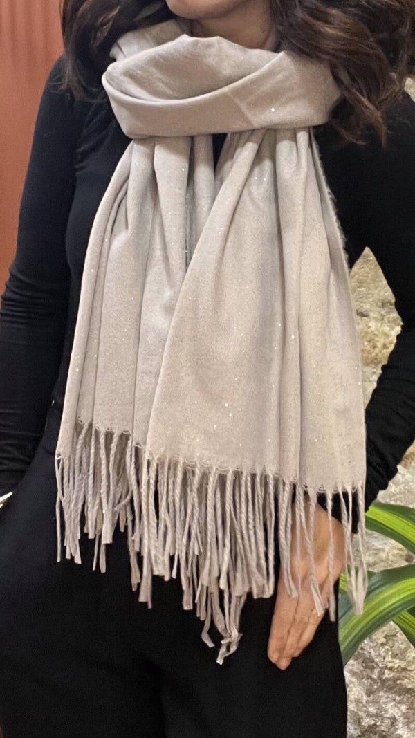 Écharpe à strass TAYLOR taupe
