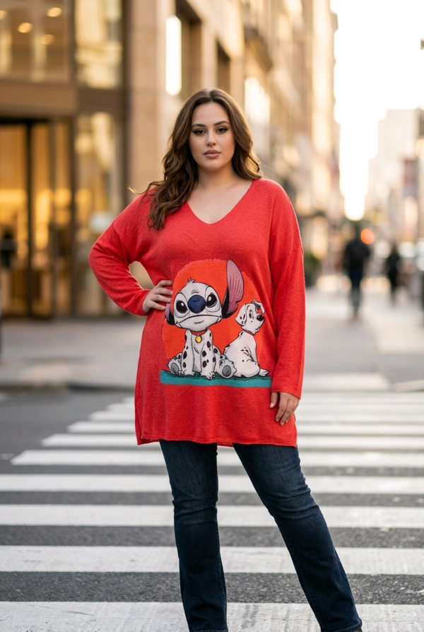 Oversize Longshirt „Cute Friends“ in Größe 56-58