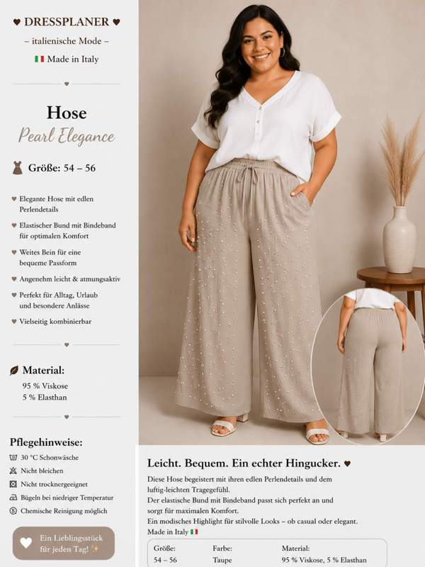 Hose „Pearl Dream“ –  Taupe in Größe 54-56