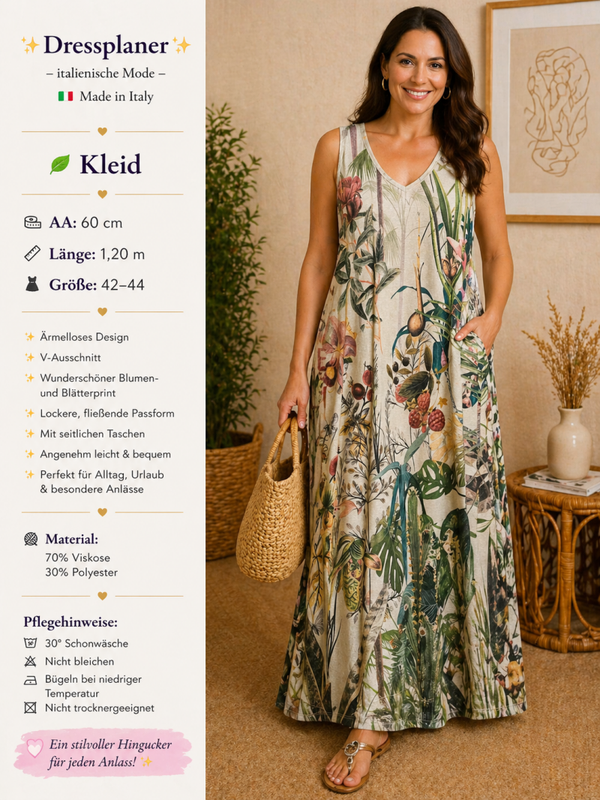 Dressplaner Maxikleid – floraler Sommertraum - Größe: 42–44