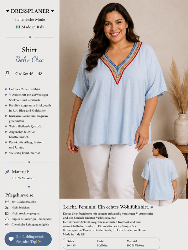 Shirt „Boho Chic“ in Größe 46-48