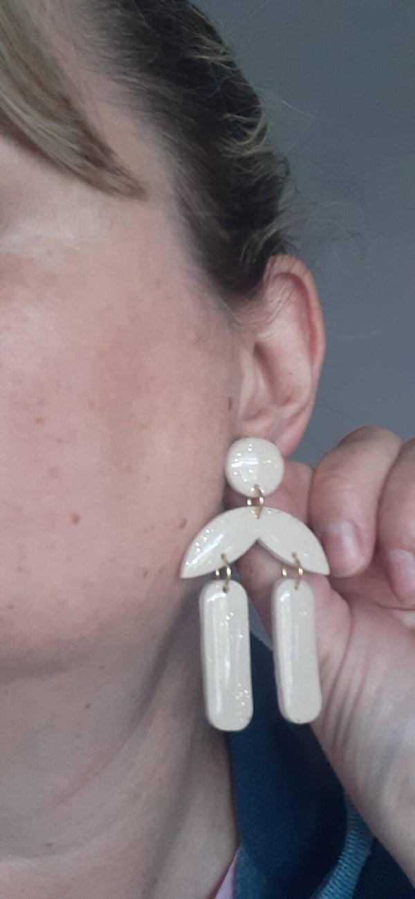 Moet beige met gouden glitters