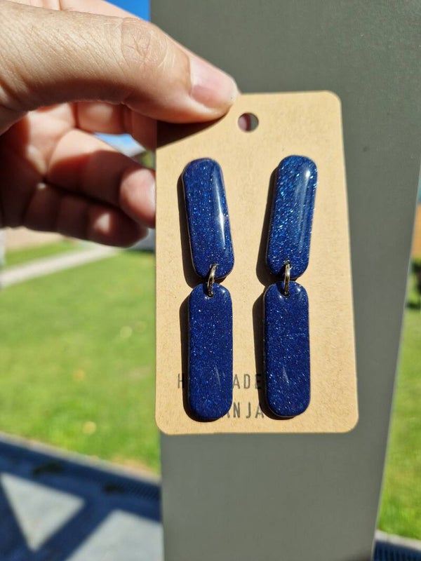 Longo blauw met glinster