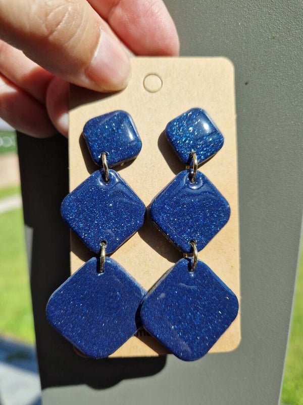 Madeleine blauw met glinster