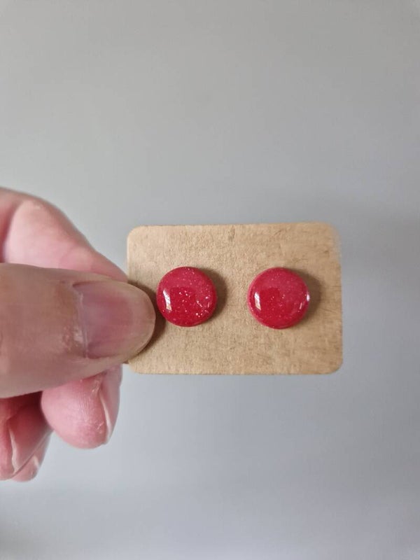 Knopje rood met glinster