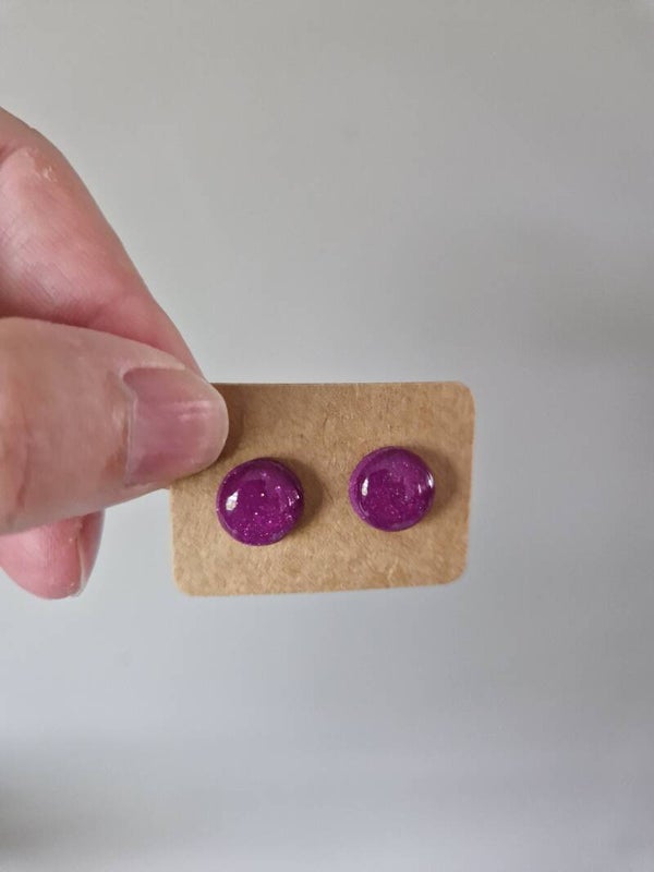 Knopje galaxy lila met glinster