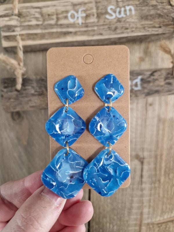 Madeleine blauw gemarmerd