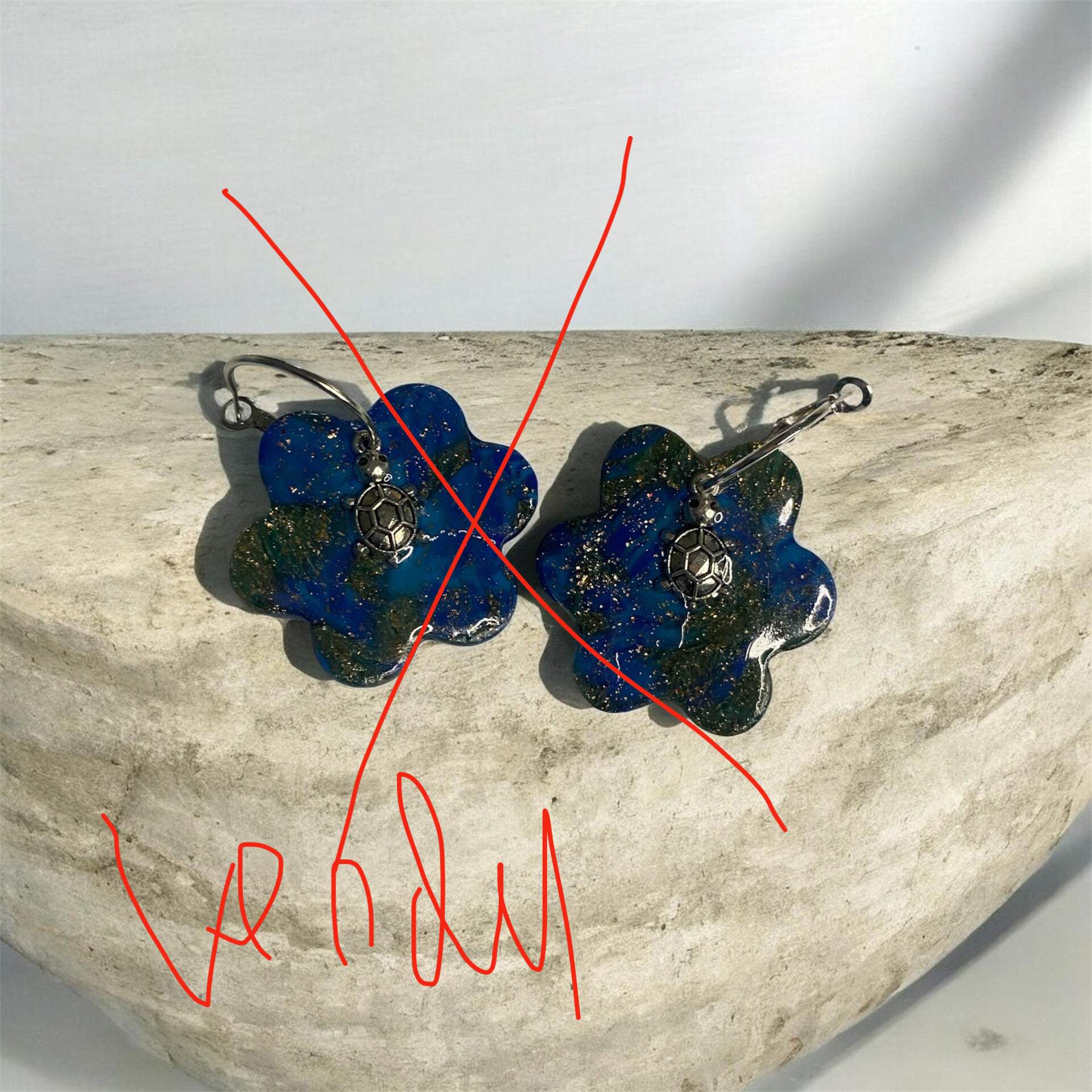 Boucle fimo incrustation