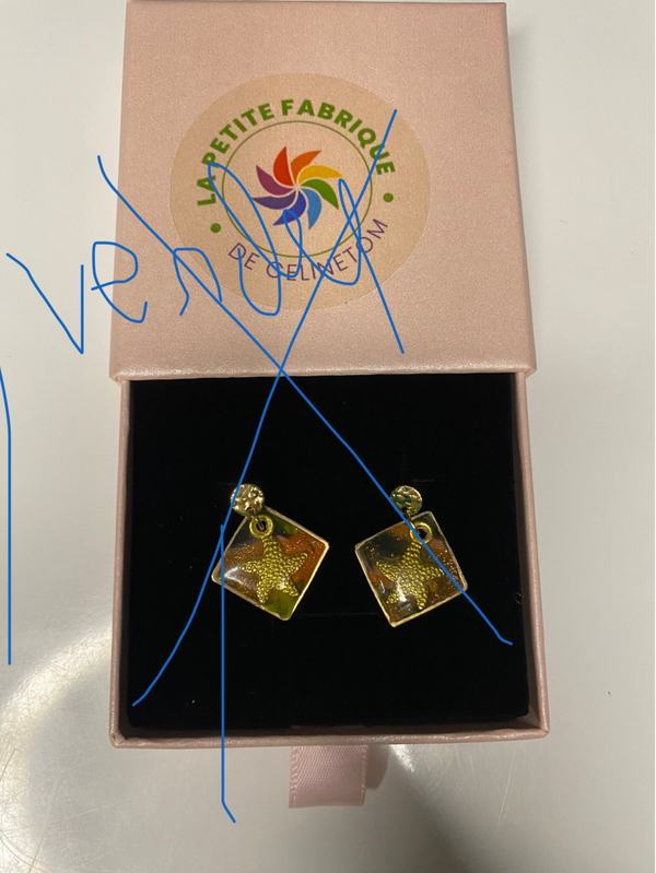 Boucle fimo et incrustation