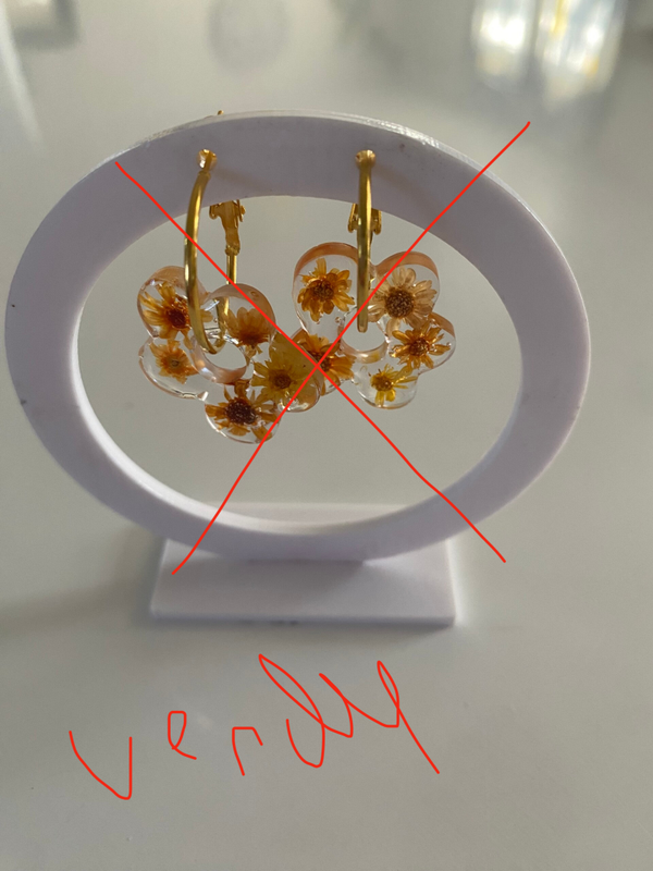 Boucle d’oreilles fleurs séchées