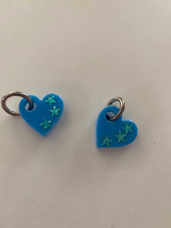 Pampille cœur resine epoxy