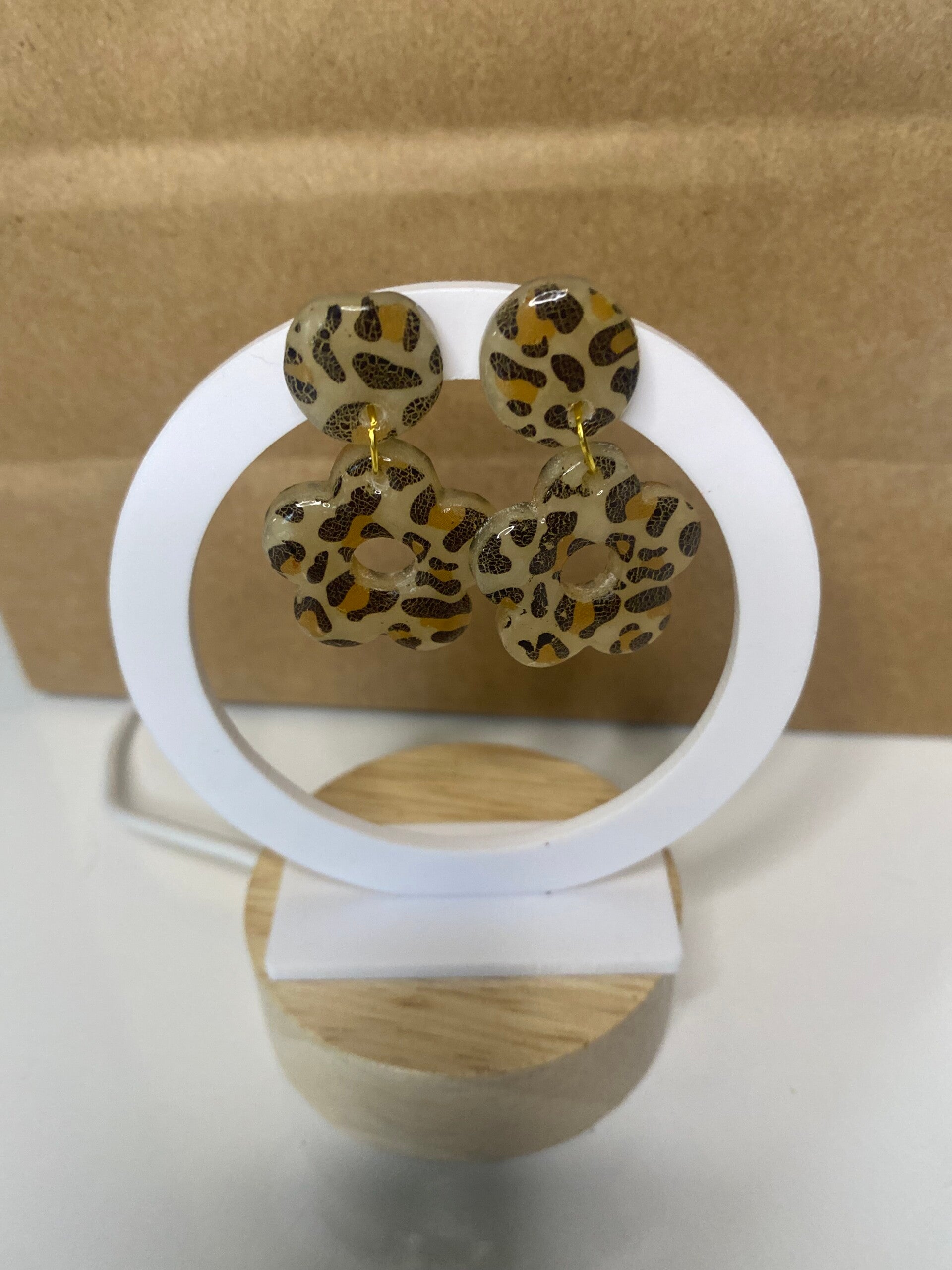Boucle léopard translucide