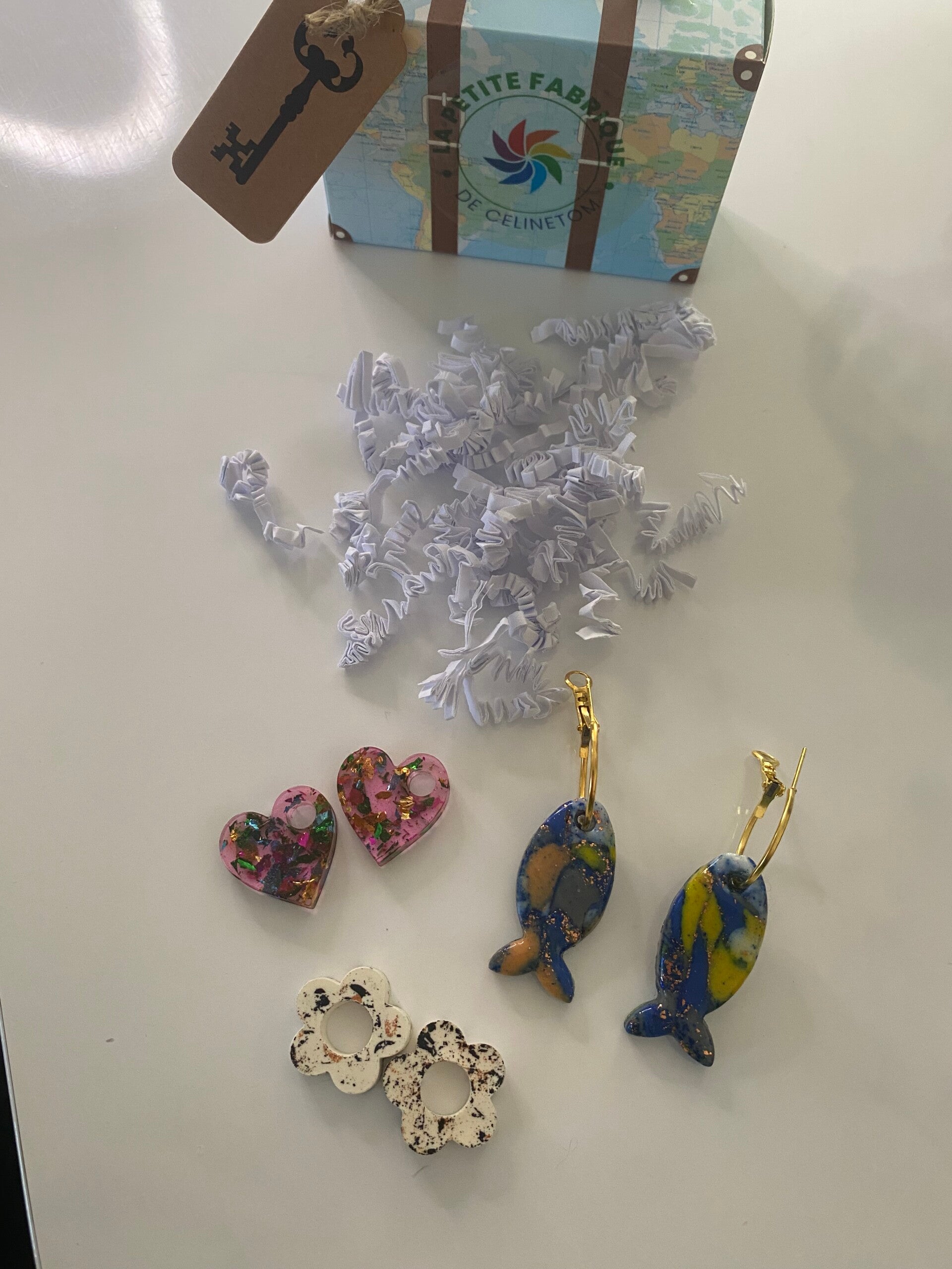 Petite valise, trois boucles d’oreilles