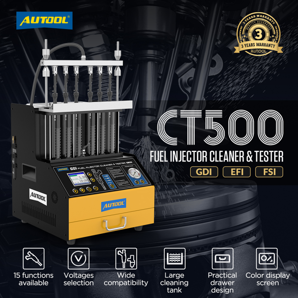 AUTOOL CT500 Brandstofinjector Tester & Reinigingsapparaat
