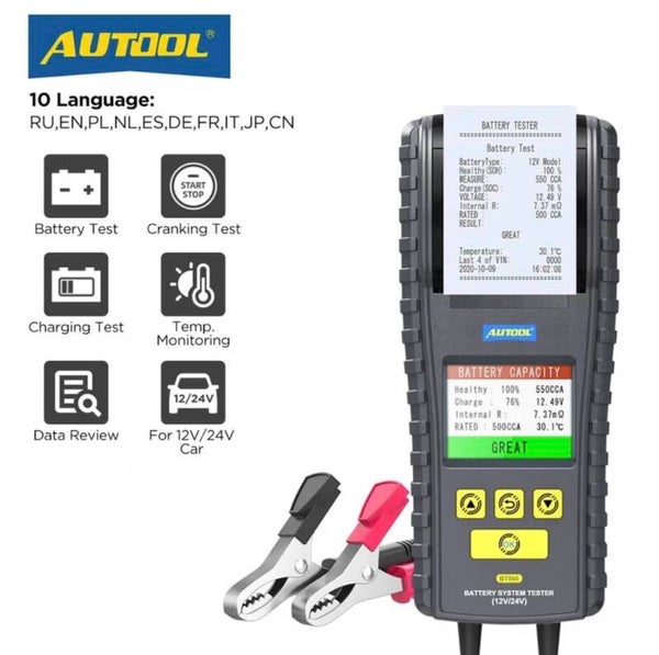 Accu tester nieuw 12&24V NL taal bt860